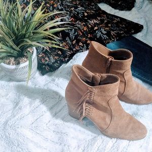 Bass | Suede | Fringe Booties |